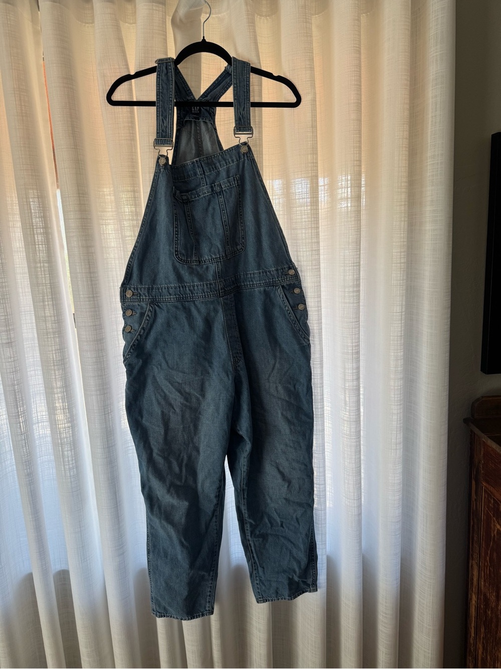 GAP Indigo Denim Women's Overalls with Front Bib Pocket